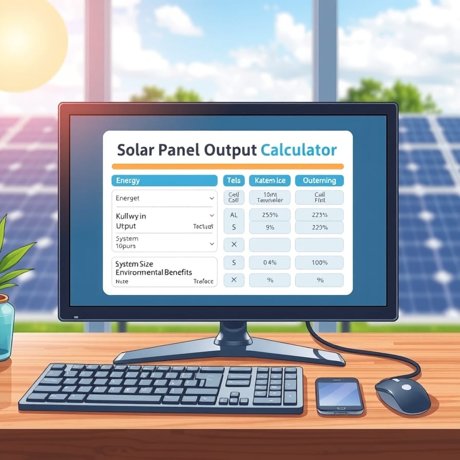 Solar Panel Energy Output Calculator